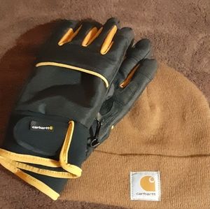 Carhart hat and gloves
